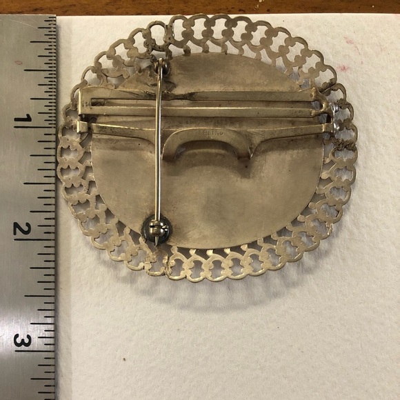 Antique monogram belt buckle/pin - Picture 5 of 8